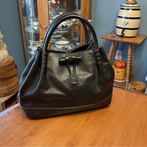 Dooney & bourke florentine toggle satchel black